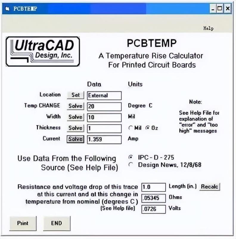 利用PCBTEMP等软件计算线宽